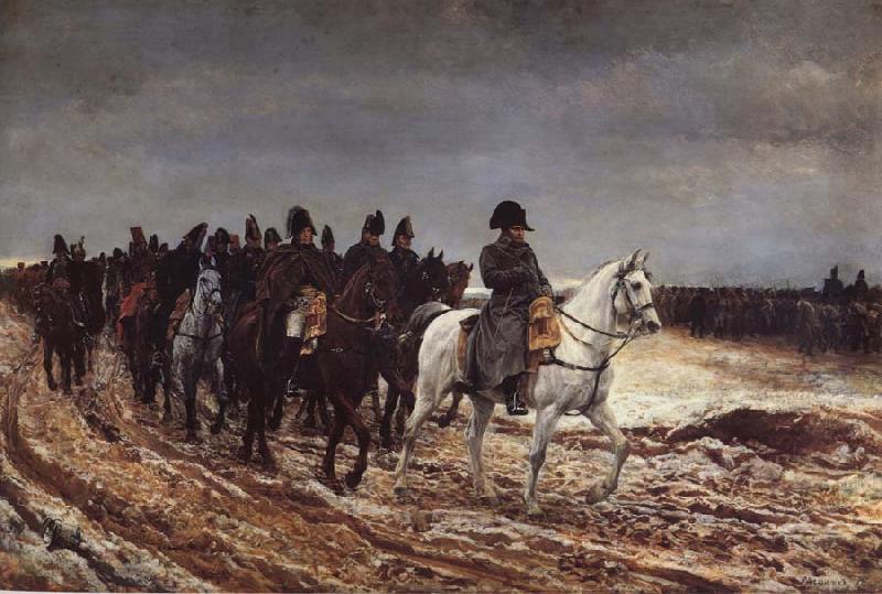 Jean-Louis-Ernest Meissonier Napoleon on the expedition of 1814